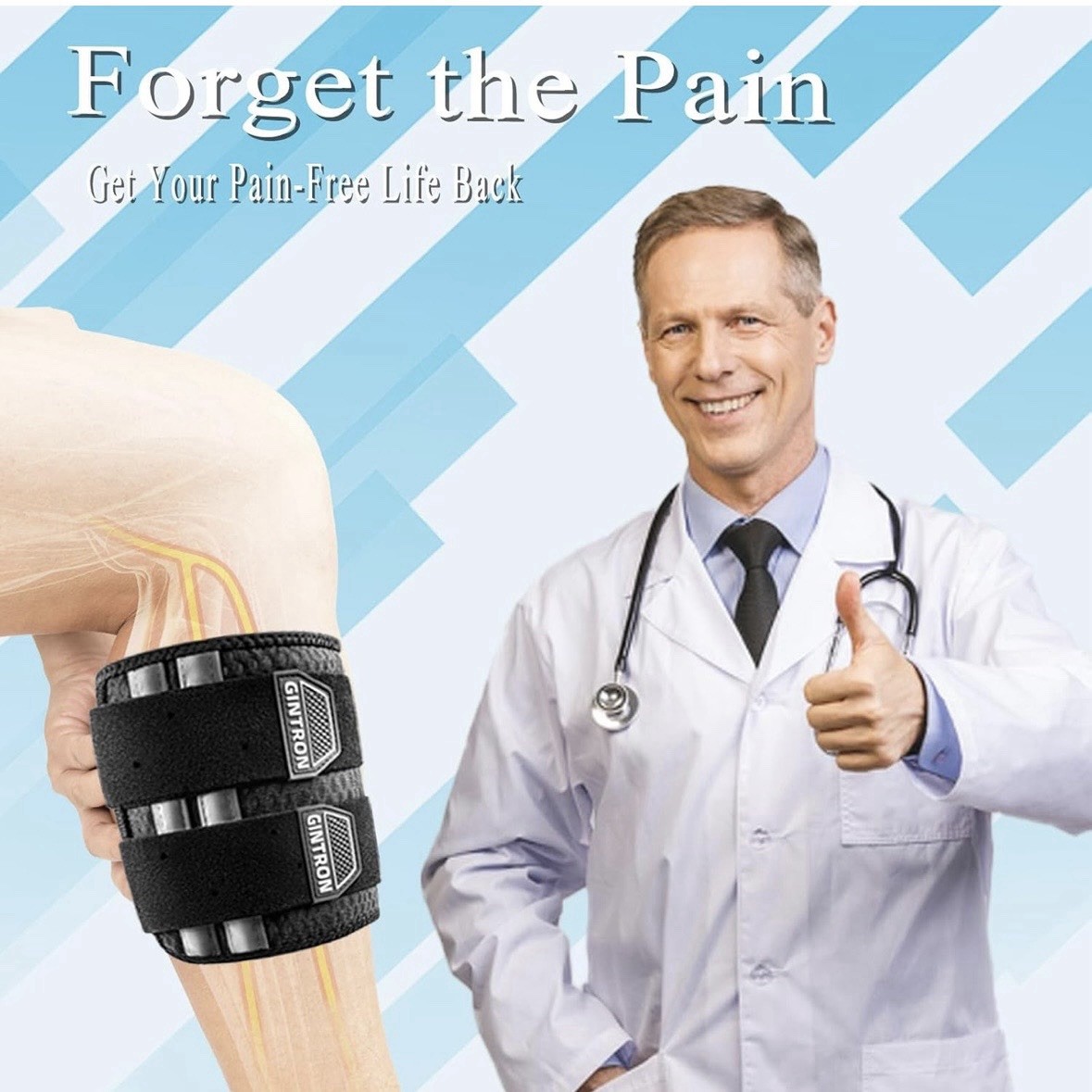 Gintron Sciatica Pain Relief Brace Adjustable Compression Nerve Support