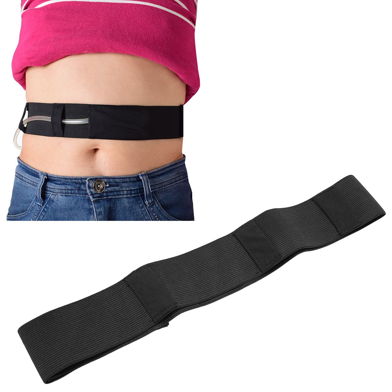 Black L Peritoneal Dialysis Catheter Belt Soft Adjustable Dirt Resistant PD N