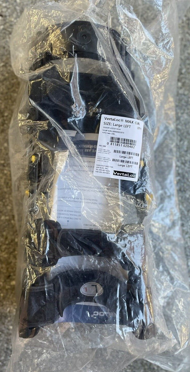 Vertaloc Large Left Leg Max OA Knee Brace Support Model# USD501MOA – NEW
