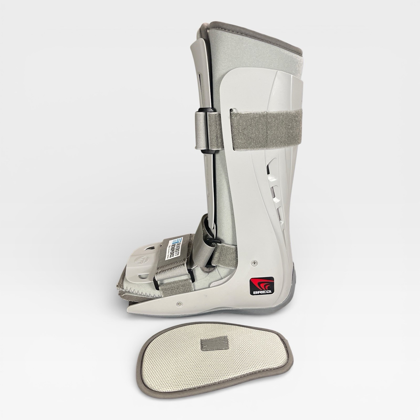BREG Genesis Tall Walking Walker CAM Boot Gray w/Pump NEVER WORN NEW Sz Medium
