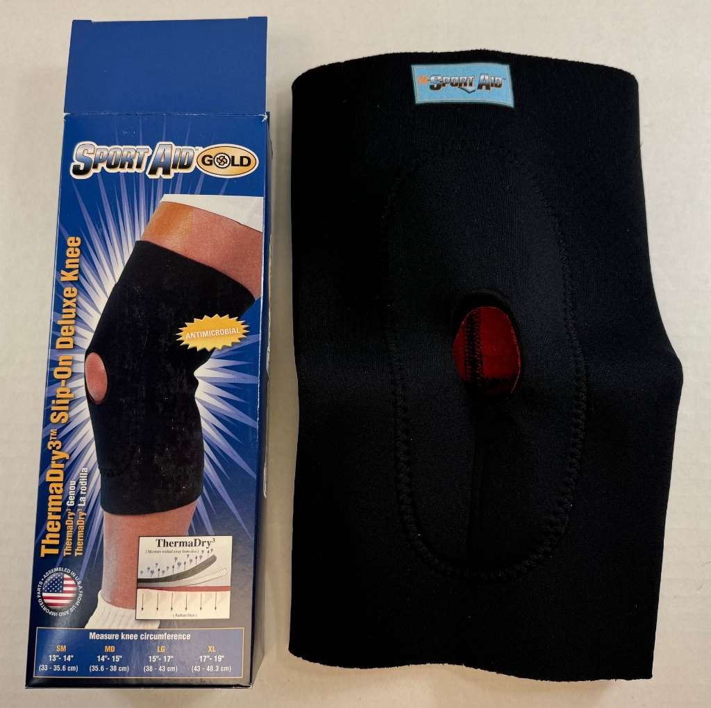Sport Aid GOLD ThermaDry3 Slip-On Deluxe Knee, X-Large (Knee Circ. 17″-19″)