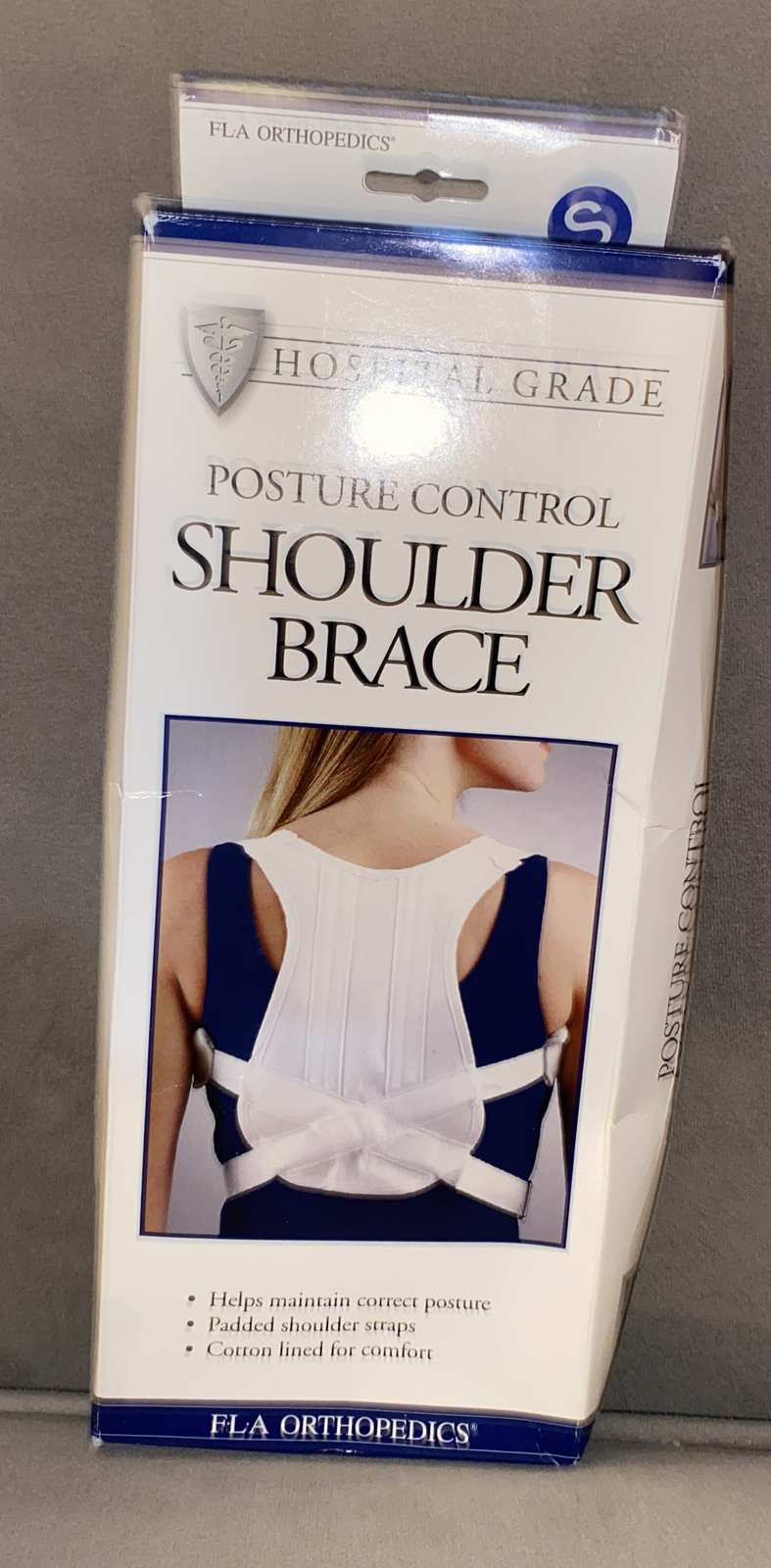 FLA Posture Control Shoulder Brace White Small , New
