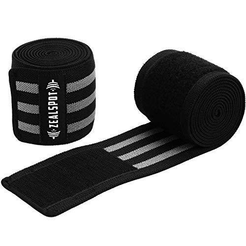 Knee Wraps(Pair) Compression & Elastic Support for Cross Training,Wods,Gym, Work