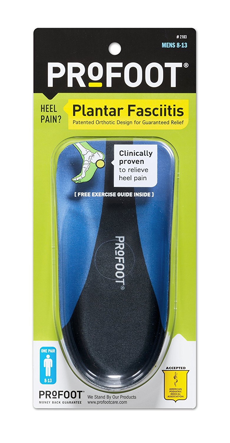 Profoot Plantar Fasciitis Arch Supports Inserts Shoes MEN 1 pair BLUE