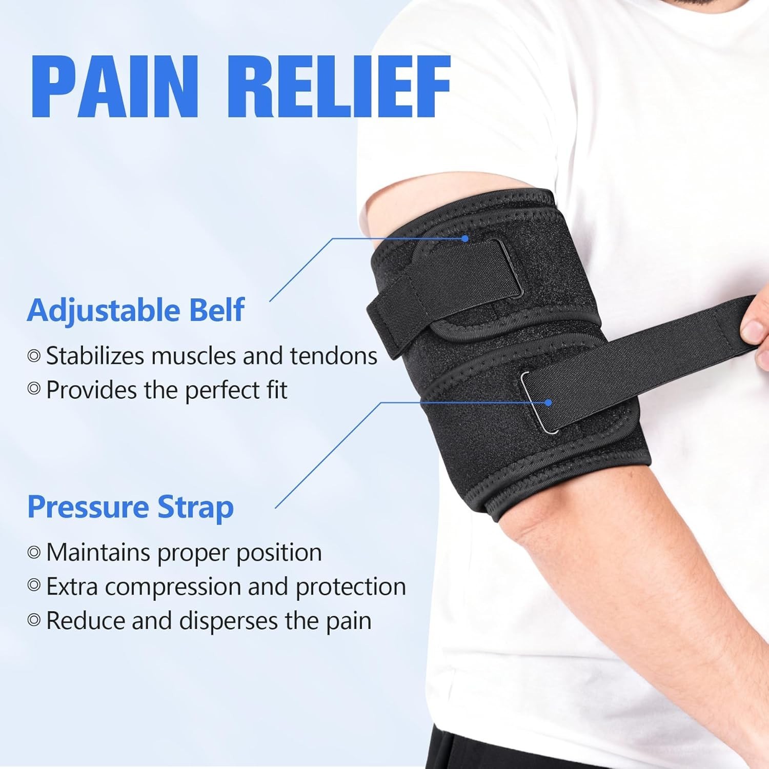 Bicep Tendonitis Brace Compression Sleeve Support, Upper Arm Brace Tricep Bicep
