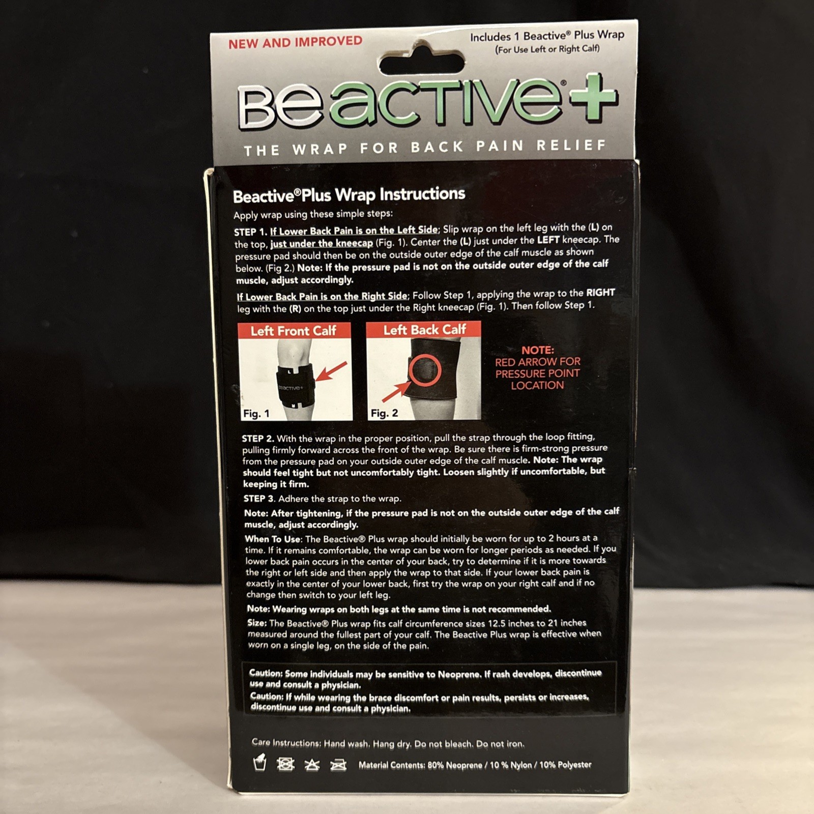 BeActive PLUS Instant Relief Acupressure Calf Brace for Sciatic Back Nerve Pain