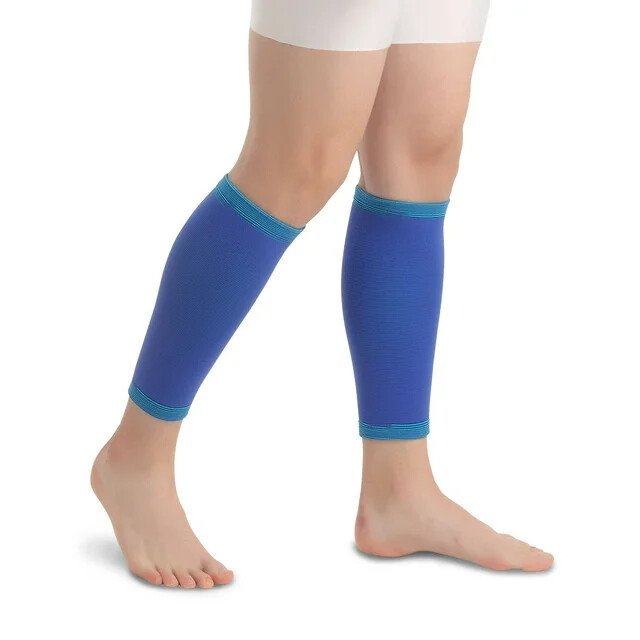 Flamingo Premium Calf Support – Easy Application, 4-Way Stretch Fabric, Blue