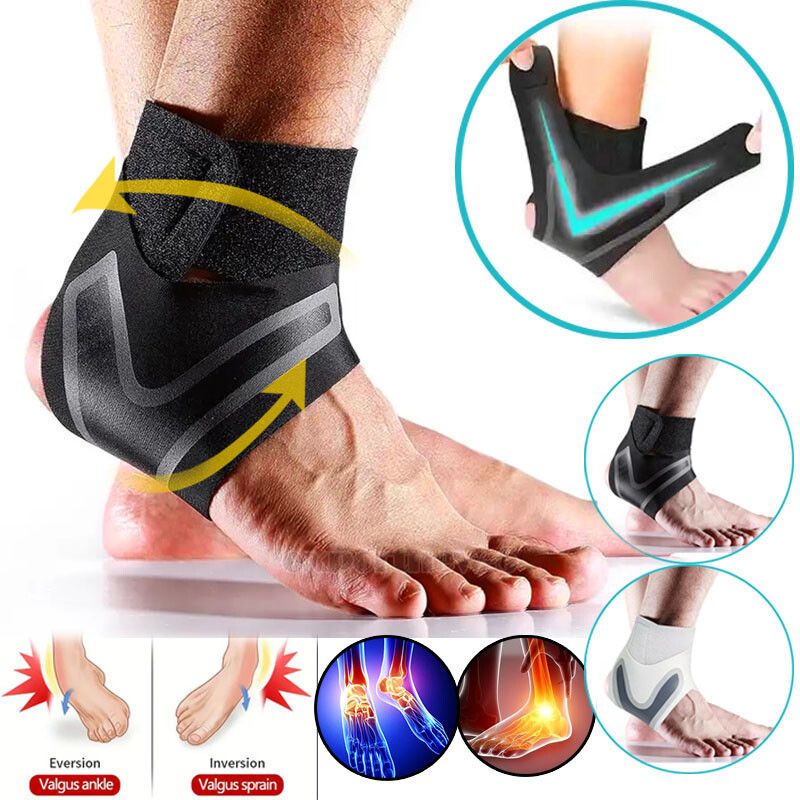 Ankle Brace Compression Support Sleeve Swelling Achilles Tendon Joint Pain Wrap@