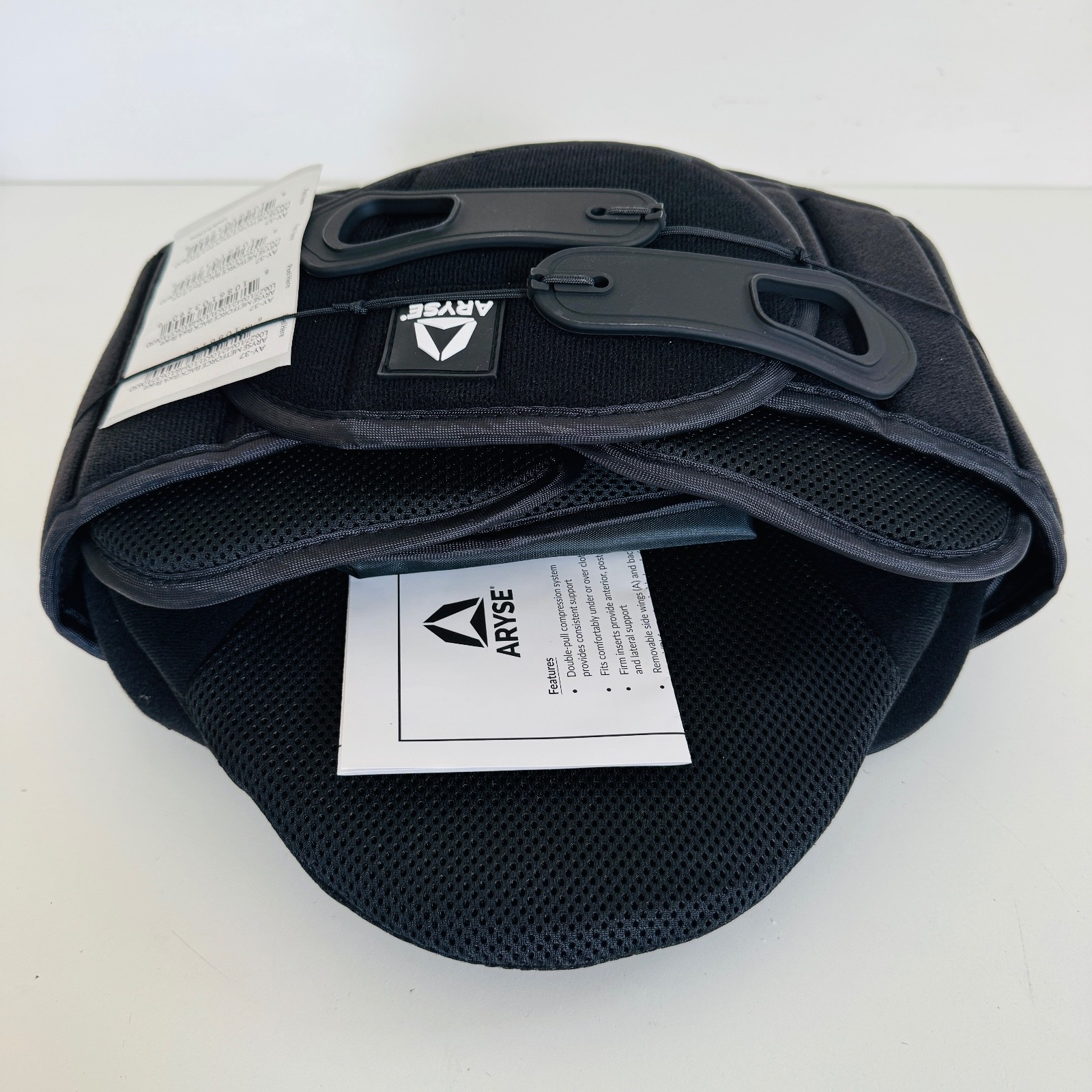 Adjustable Belt Lumbar Support Back Brace Black ARYSE MetForce AY-37 *New*