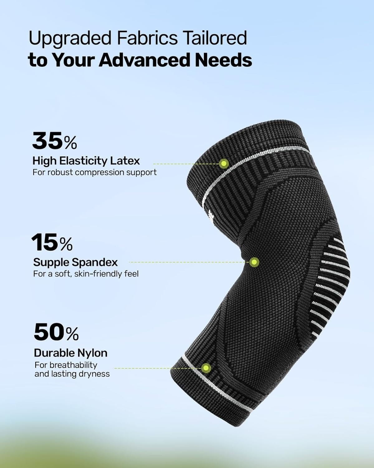 2 Pack Elbow Compression Braces – Ideal for Golf, Badminton, and Weightlifting