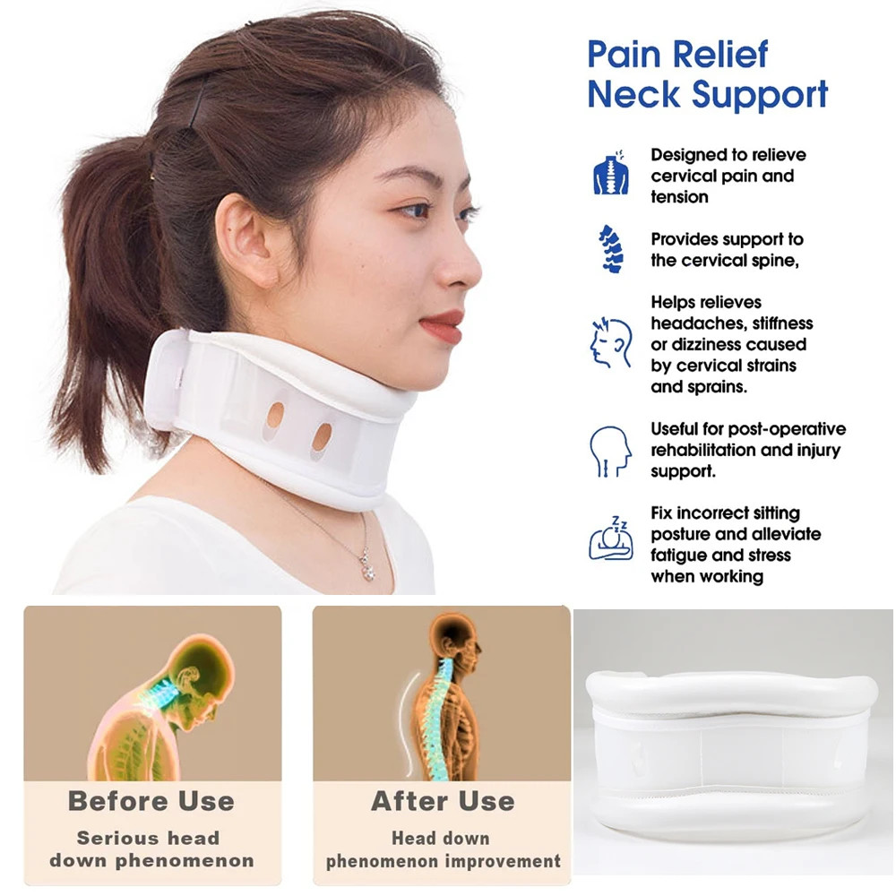 Tcare Soft Cervical Collar Adjustable Collar Neck Support Brace Neck Support