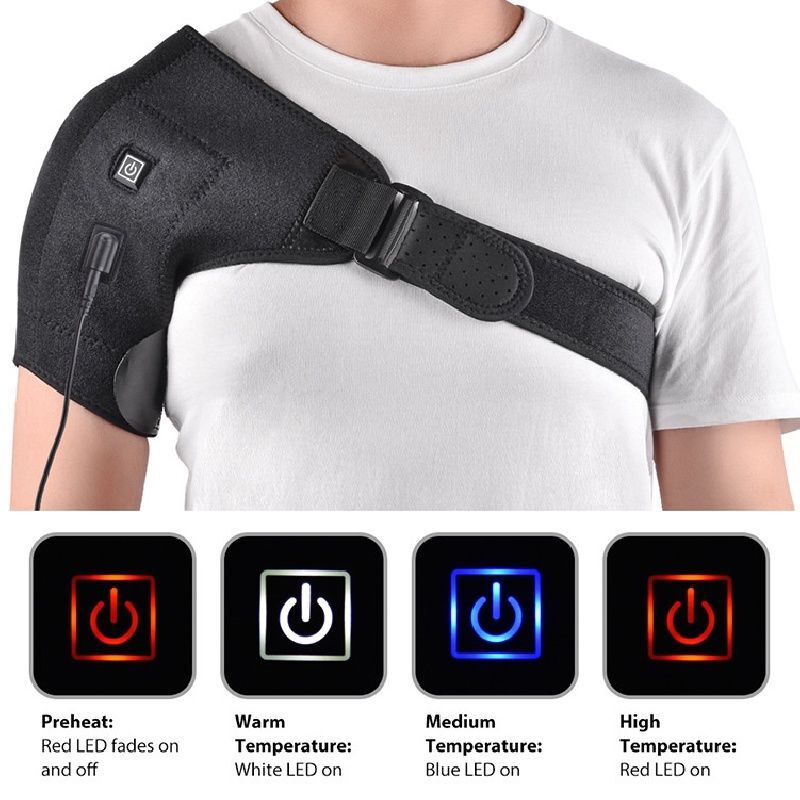 USB Heated Shoulder Massager Shoulder Brace Heating Pad For Knee Elbow Shoulder