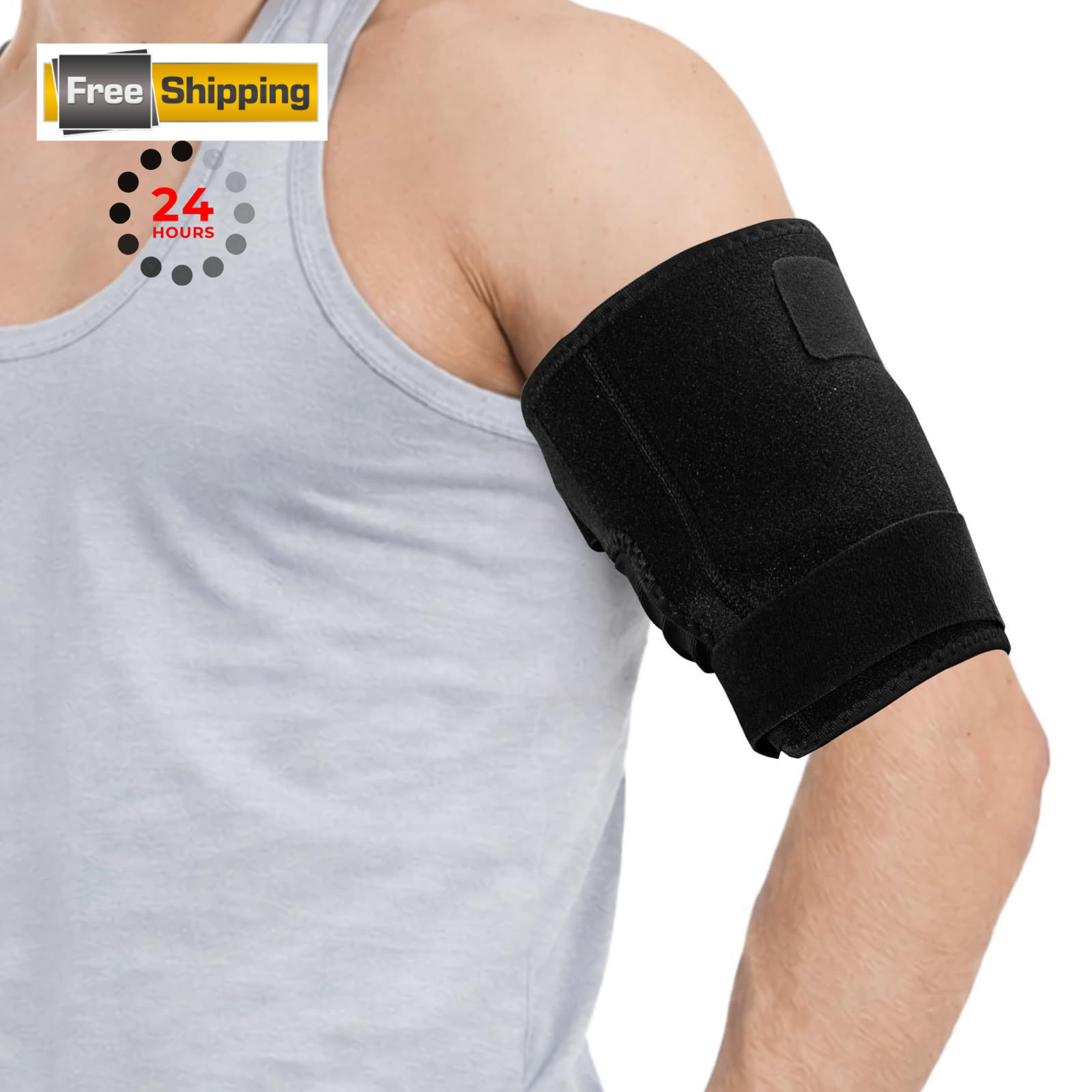 YCYuShen 1 PCS Bicep Tendonitis Brace, Compression Sleeve Small, Black