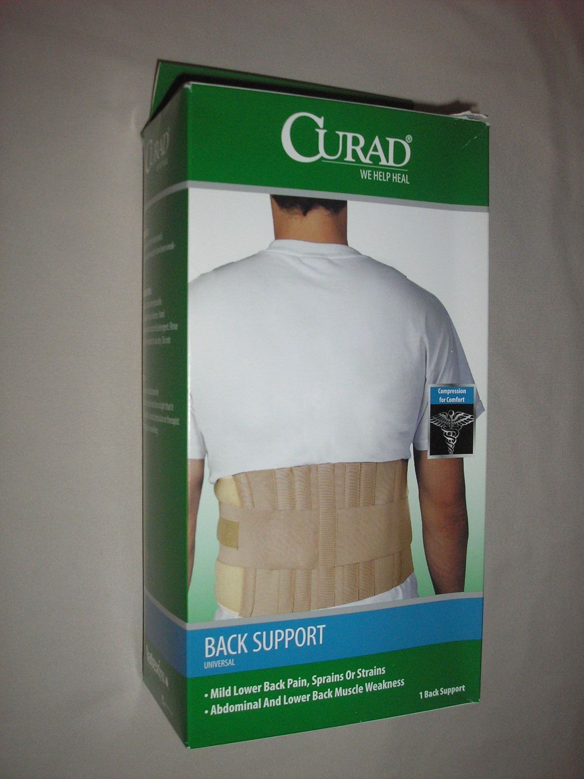 NEW! CURAD UNIVERSAL COMPRESSION FOR COMFORT BACK SUPPORT BELT 33″ – 48″ Waist