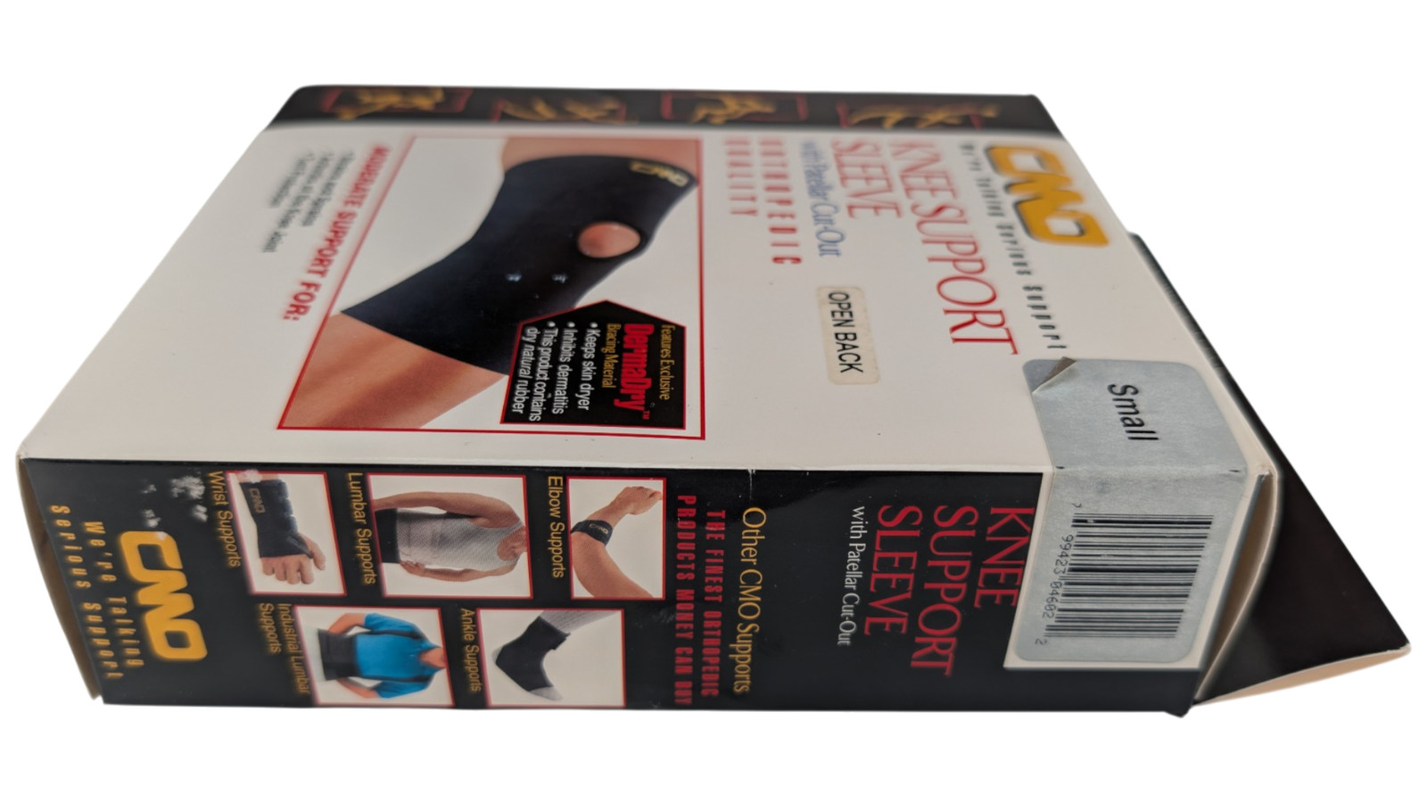 CMO Knee Support Sleeve with Patellar Cut-Out, Open Back, Small