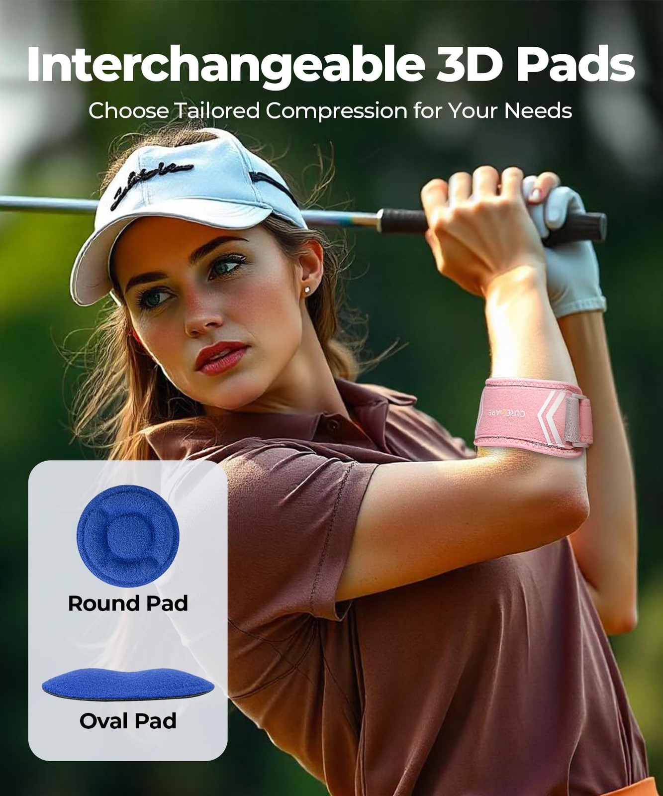 CURECARE Elbow Brace for Tennis & Golfers Pain Relief, New Updated Tennis Elb…