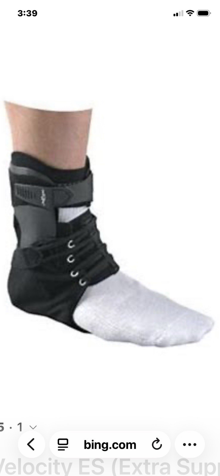 DonJoy Velocity Medium Ankle Brace Extra Support . Left STANDARD CALF. New. Med.