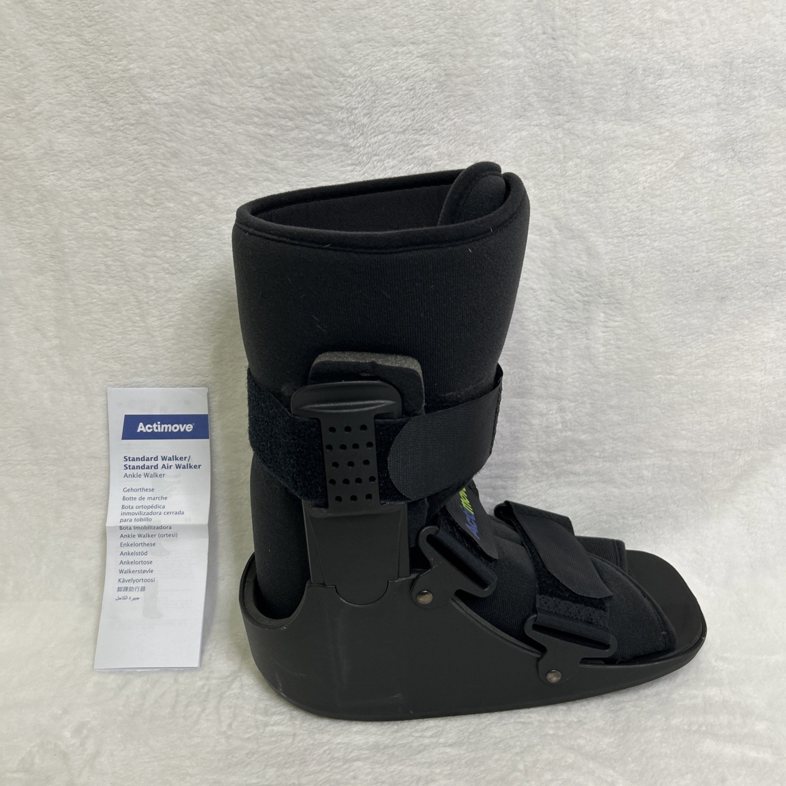 Actimove Ankle Walker Standard Low Size Large Men’s 10-12 Women’s 11-13 Black