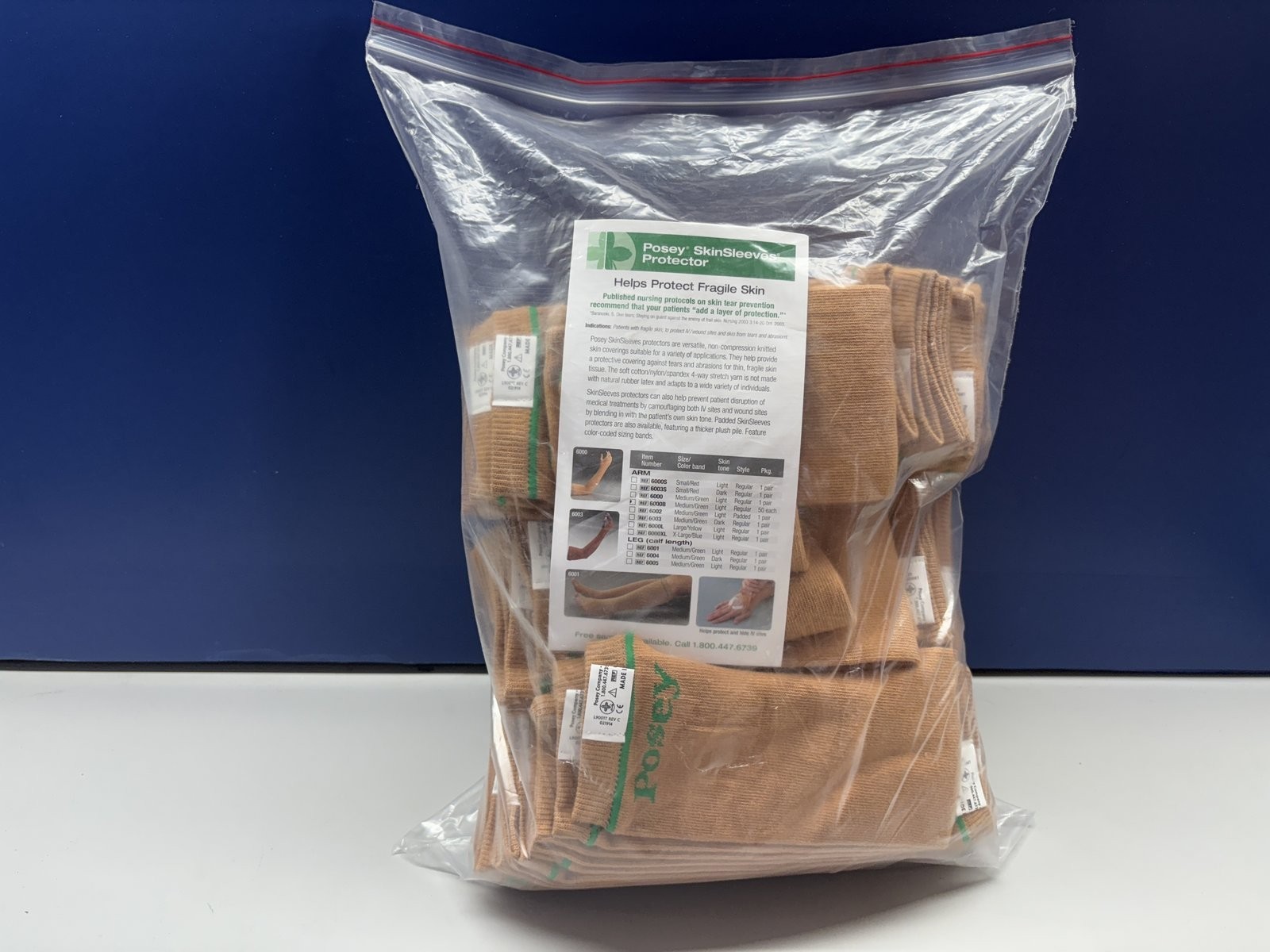 BRAND NEW PACK OF 50 POSEY SKIN SLEEVES PROTECTORS, ARM, 6000B / FAST SHIPPING