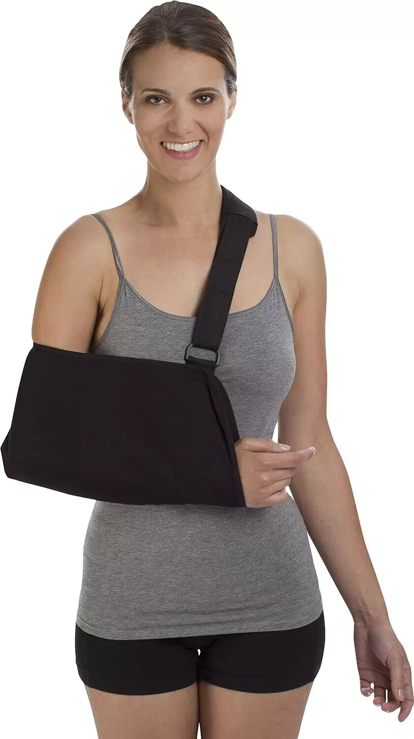 Deluxe Arm Sling Support Black NEW IN BOX – Up to 40″ waist