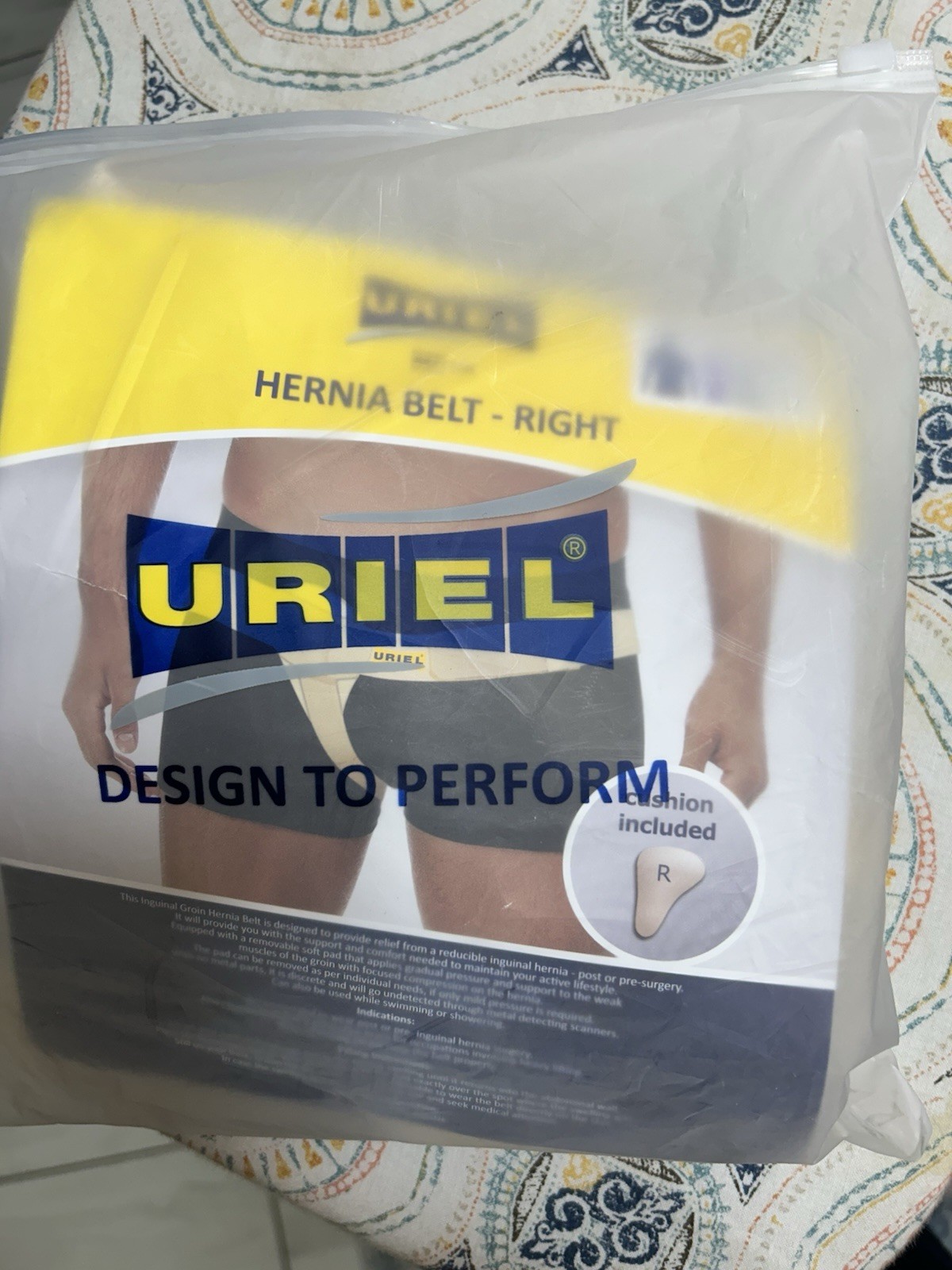 URIEL Right Sided Inguinal Hernia Belts for Men Hernia Support Tan Size XXL