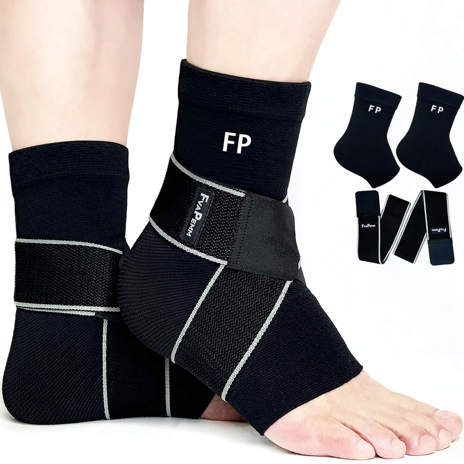 Comfortable Copper Ankle Compression Sleeve – 1 Pair for All Sports & Activities