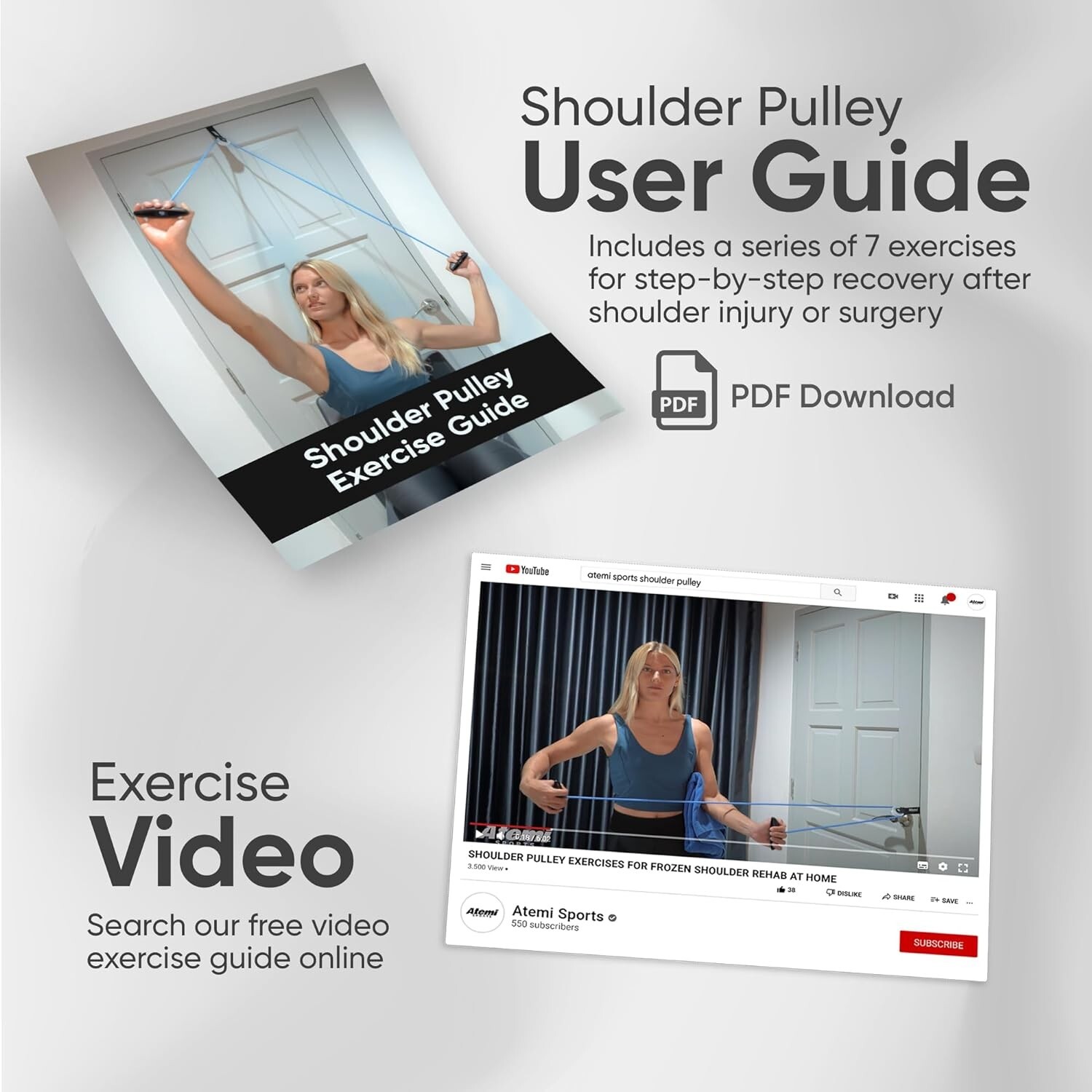 Shoulder Pulley for Physical Therapy Rotator Cuff Exerciser for Frozen Shoulders