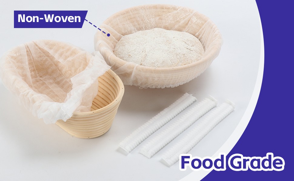 100 Pcs Disposable Non-Woven Bread Proofing Basket Liner Cover Fit 8″ 10″ 11″