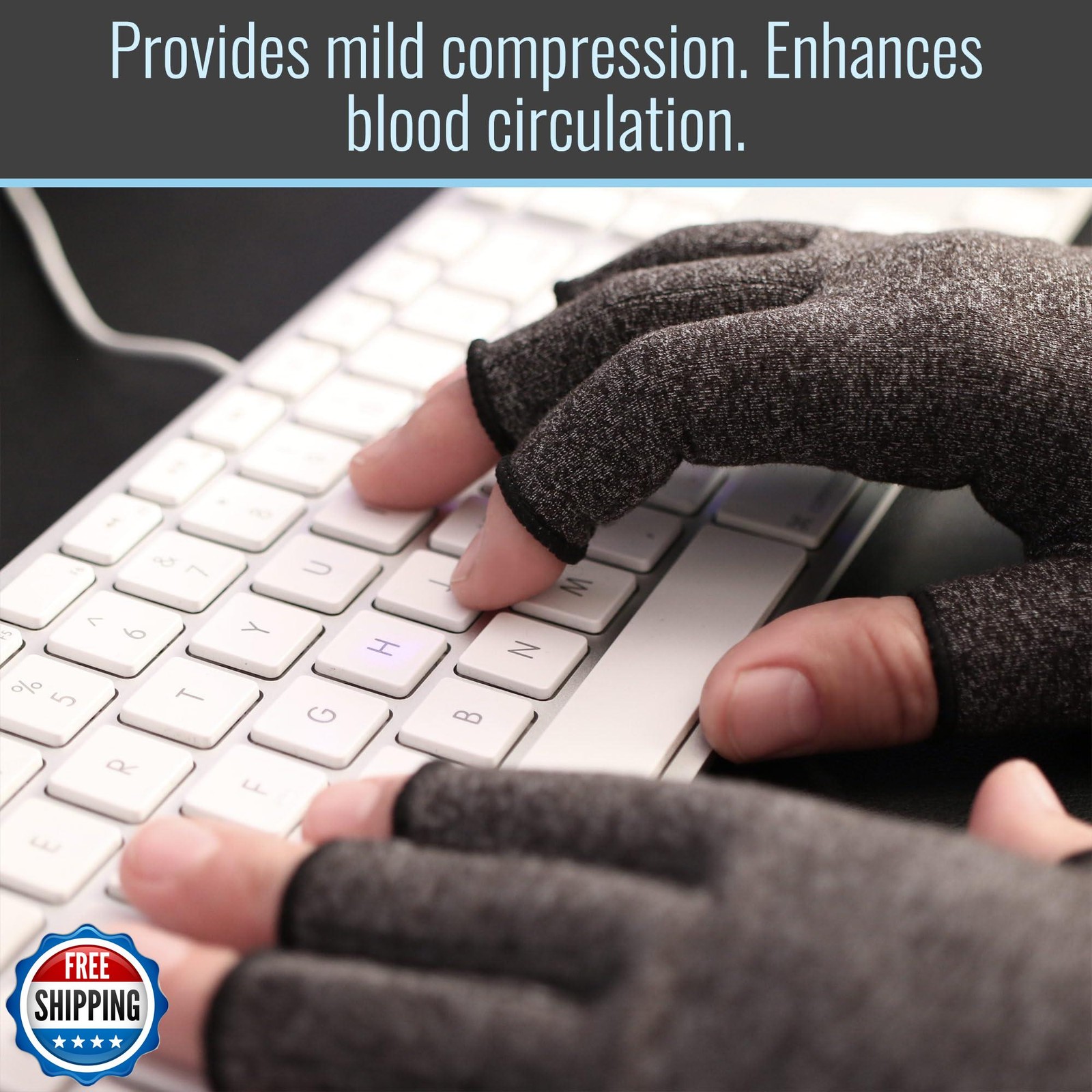 Heelbo Arthritis Compression Gloves for Pain Relief, Reduces Swel