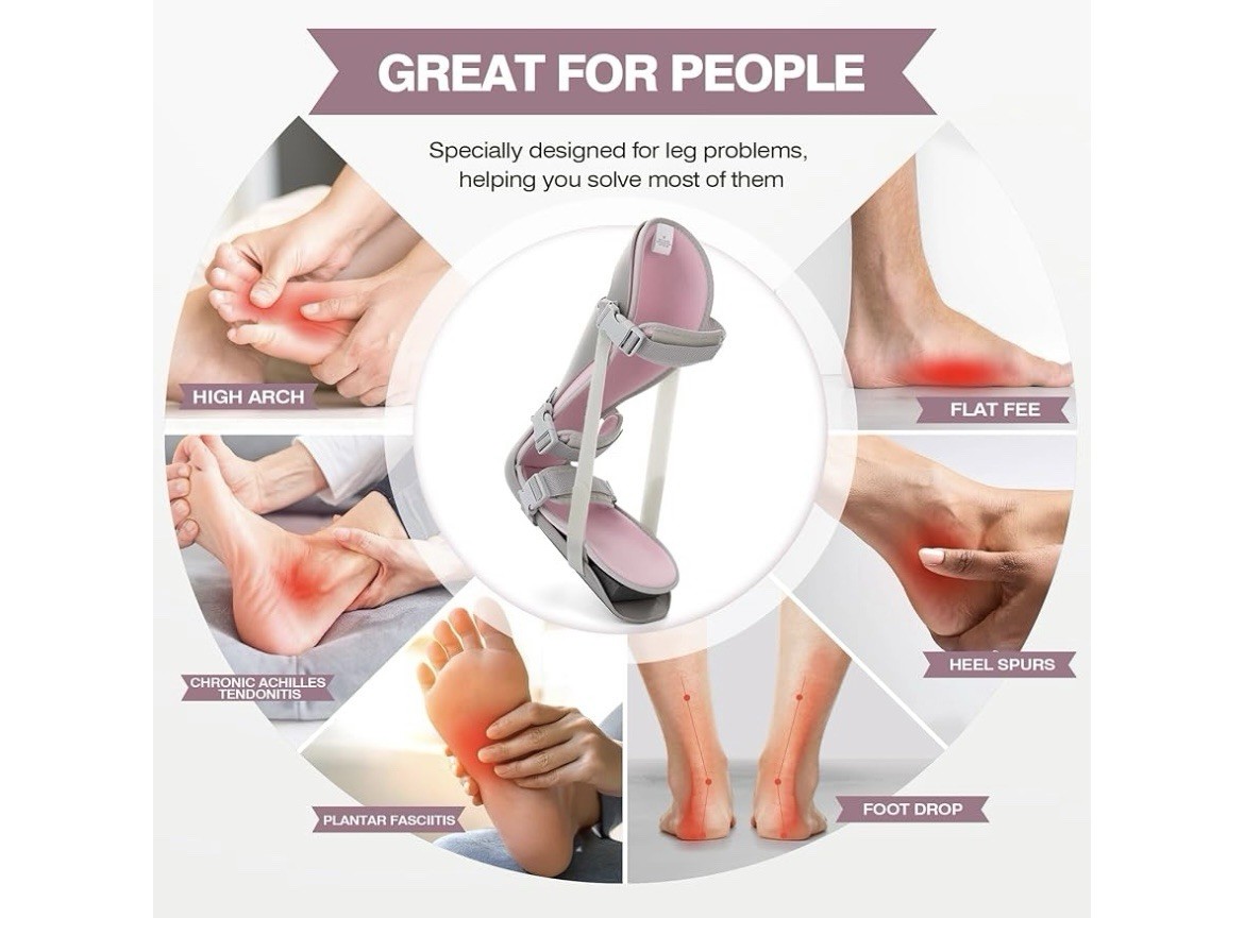 Medibot Pink Medium Plantar Fasciitis Adjustable Support Splint Brace Boot