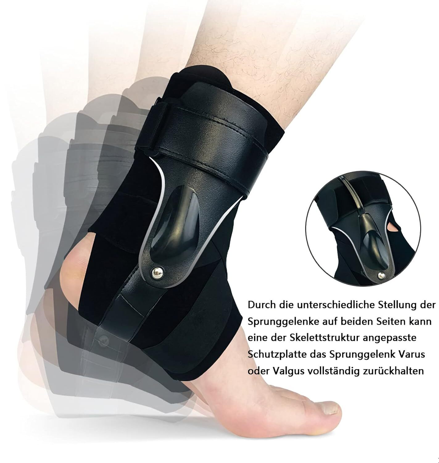 Black Ankle Brace Support Compression Stabilizer Pain Relief Foot Lace Wrap DM