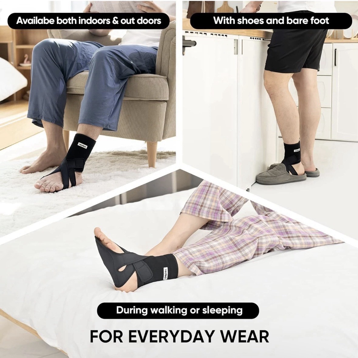 NEOFECT Drop Foot Brace – Adjustable AFO Ankle Medium / Left, Black Open Box