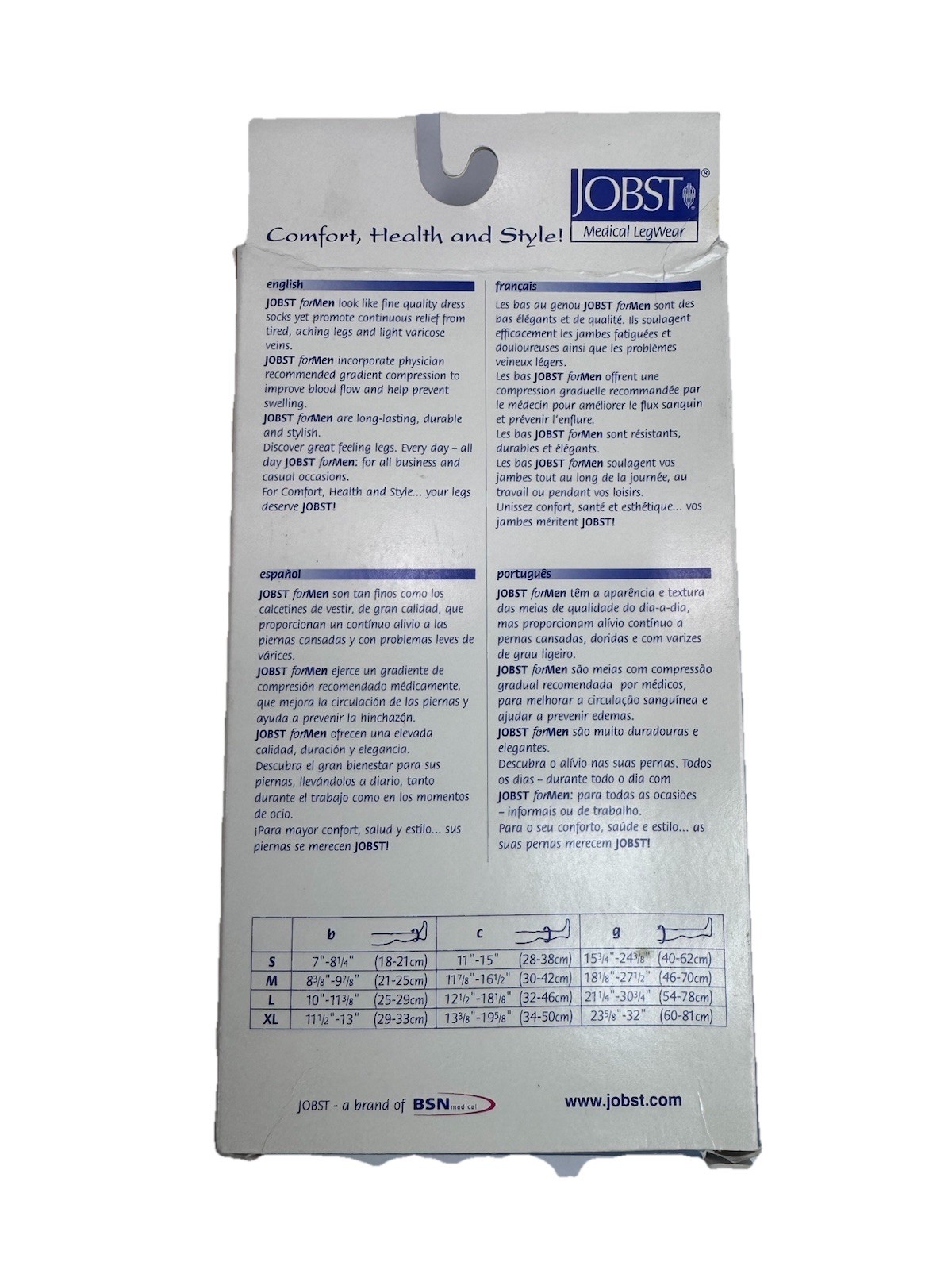 JOBST for Men Thigh High Closed Toe SMALL Khaki Compression Socking 15-20 mmHg