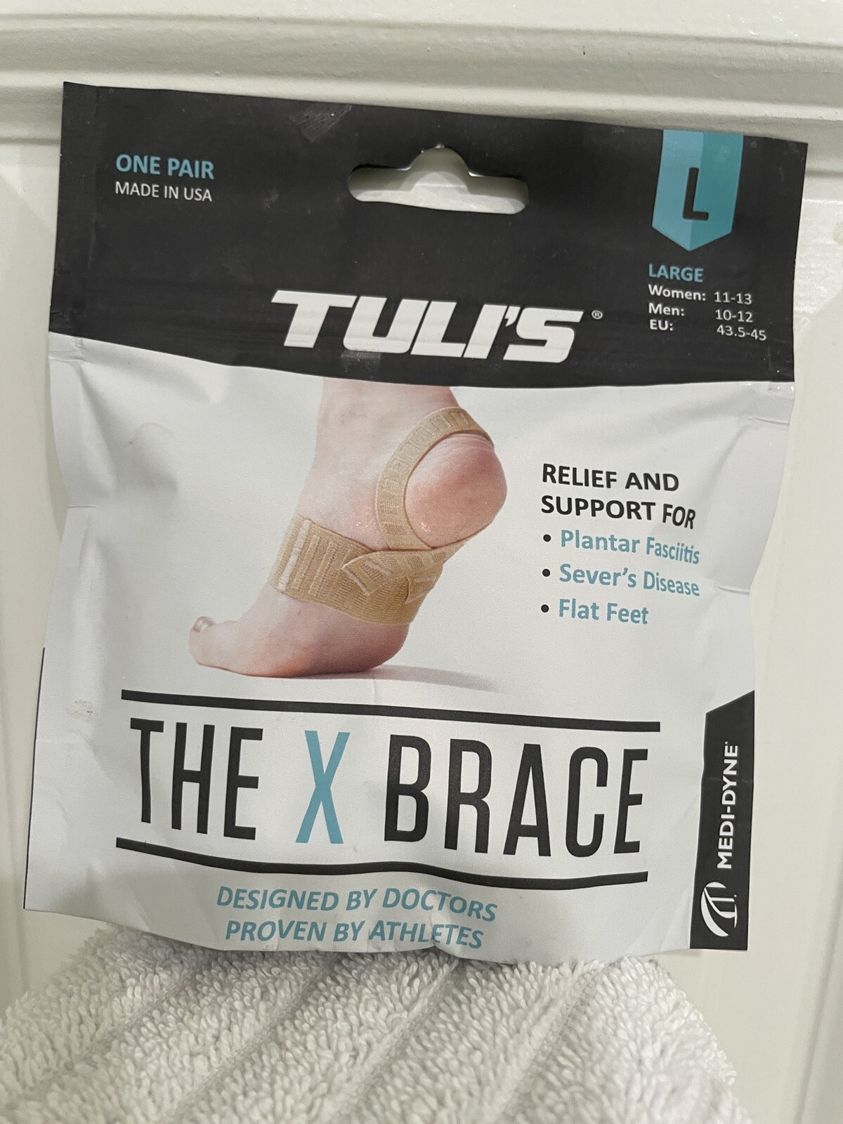 Tuli’s The X Brace – LARGE – Plantar Fasciitis, Sever’s Disease Brand New