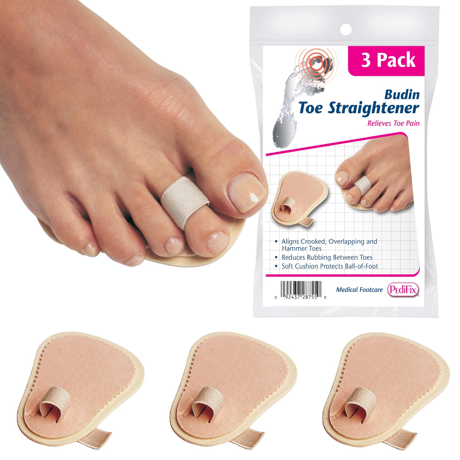 3 Pack Toe Straightener Aligners Realign Crooked Overlapping Hammer Toes