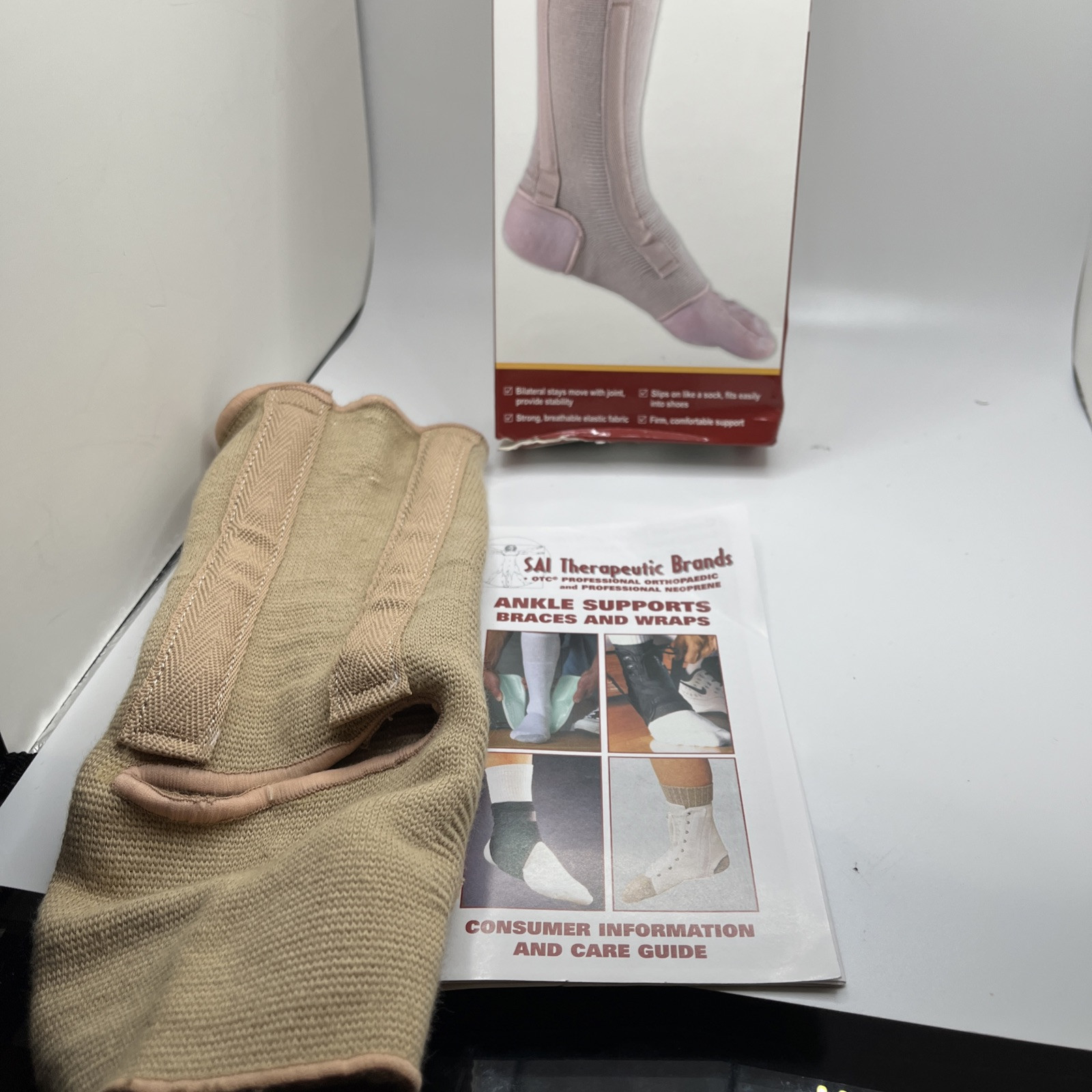 OTC Ankle Support w Spiral Stays Size Small – New Opened Box/Has Box Damage
