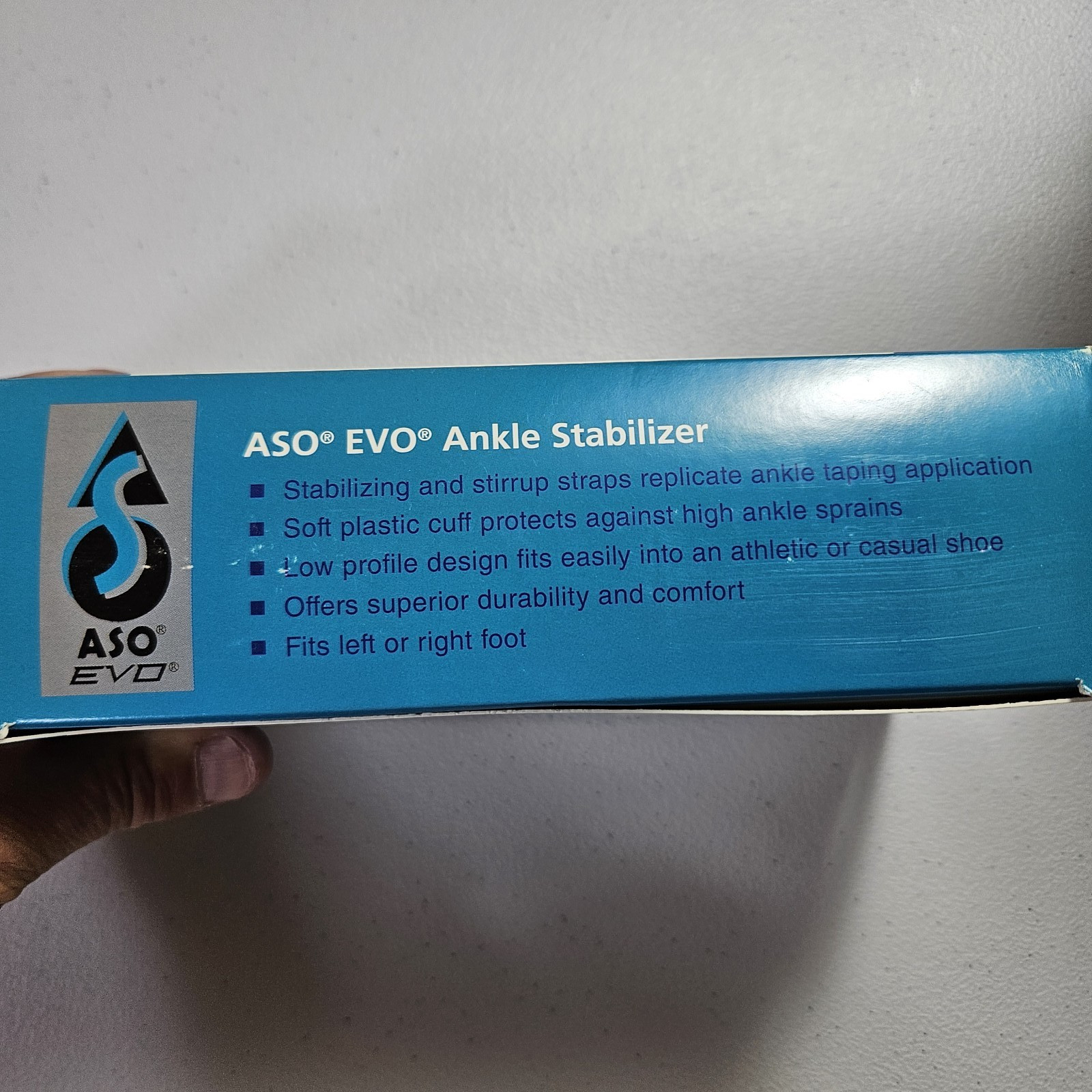 ASO Ankle Stabilizer Orthosis EVO Speed Lacer, Black,SM