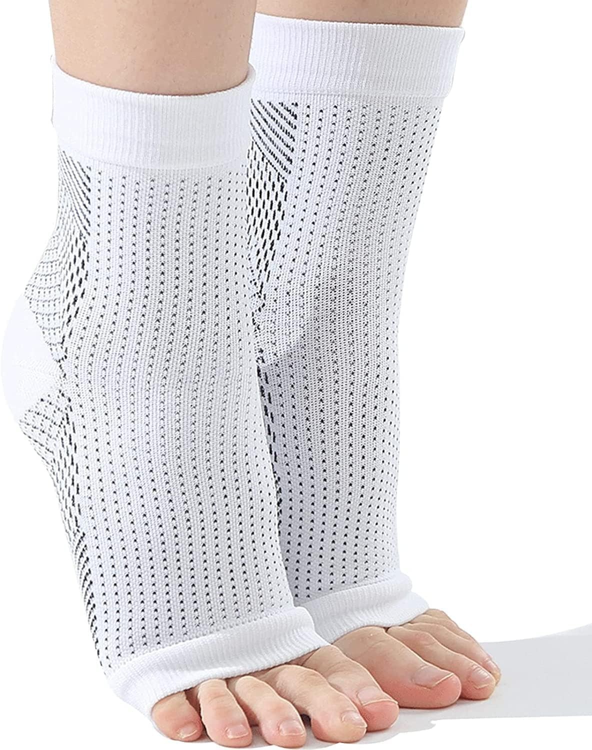 Neuropathy Socks for Foot,Soothe Arch Support Women XX-Large, White