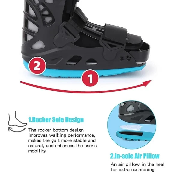 Tall Walker Boot Fracture, Broken Foot, Achilles Tendonitis Sprain Size Small