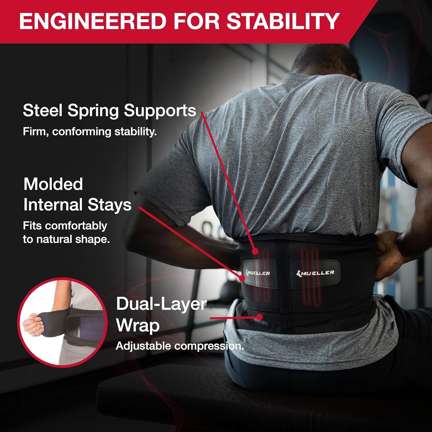 Ergonomic Lumbar Support Belt for Comfort and Pain Relief – One Size Fits Most