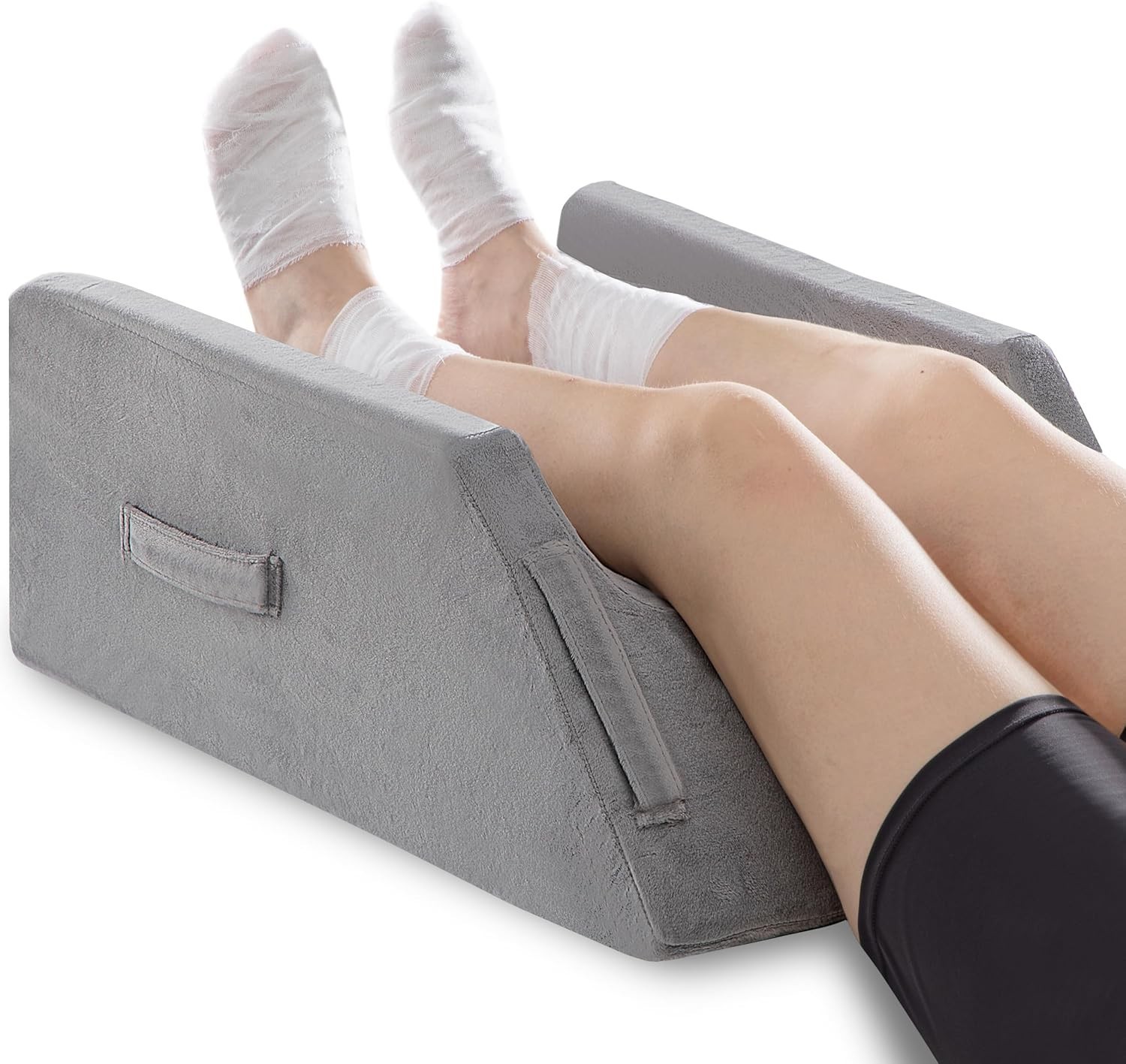 Leg Elevation Pillow Leg/Knee Surgery Recovery Memory Foam Leg Pillow W/ Velvet
