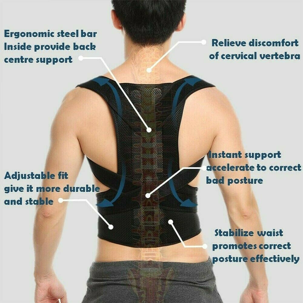 Heavy Duty Lift Lumbar Lower Back Waist Support Belt Brace Suspenders for Work