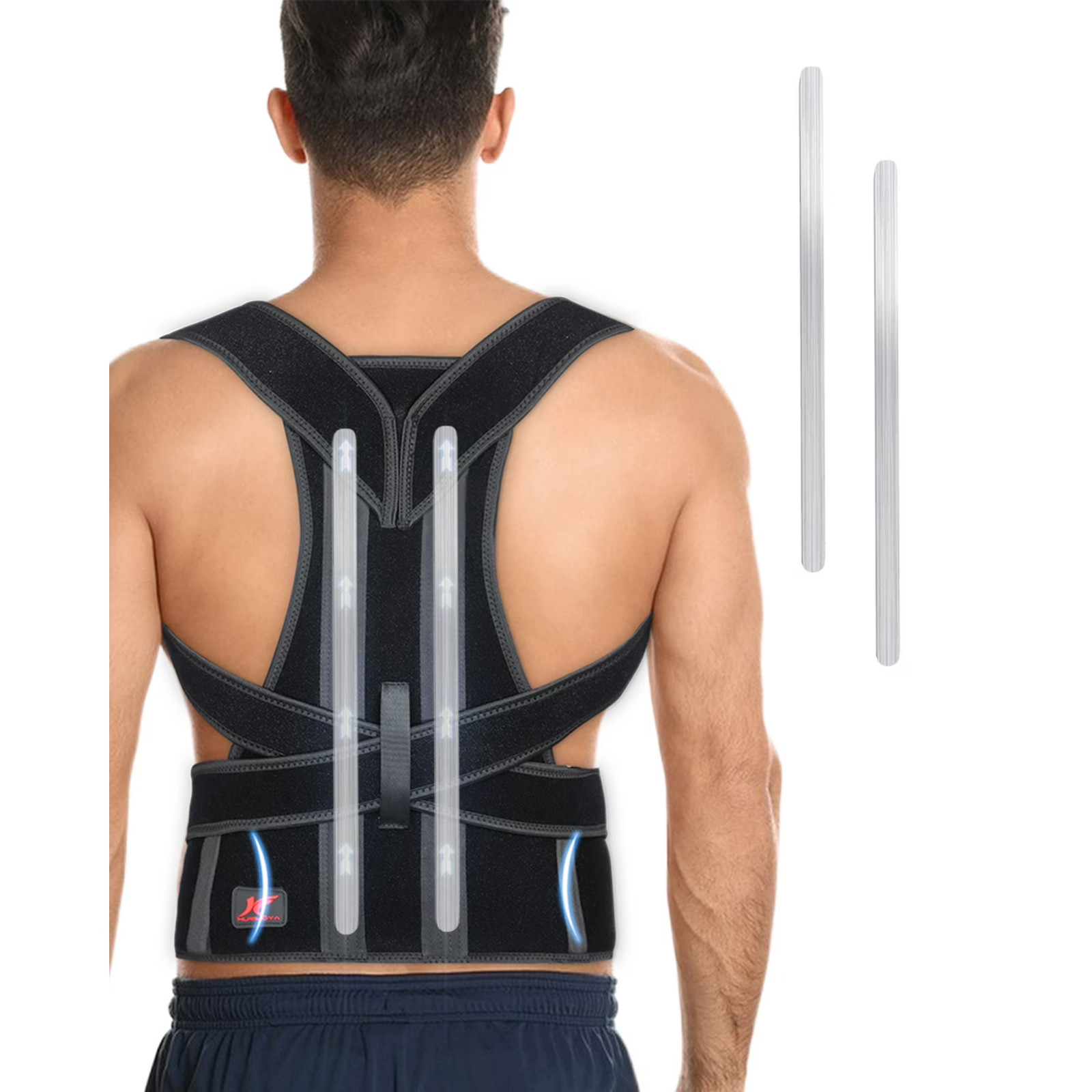 Back Brace Posture Corrector Adjustable Support • Lower & Upper Back Pain Relief