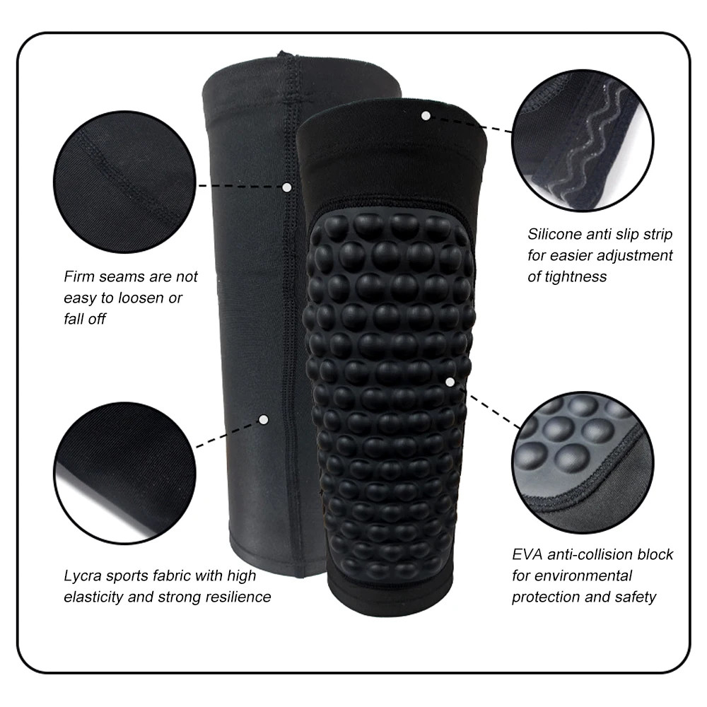 1Pair Soccer Shin Guards Shin Pads, Calf Compression Sleeve with Pads, Support f