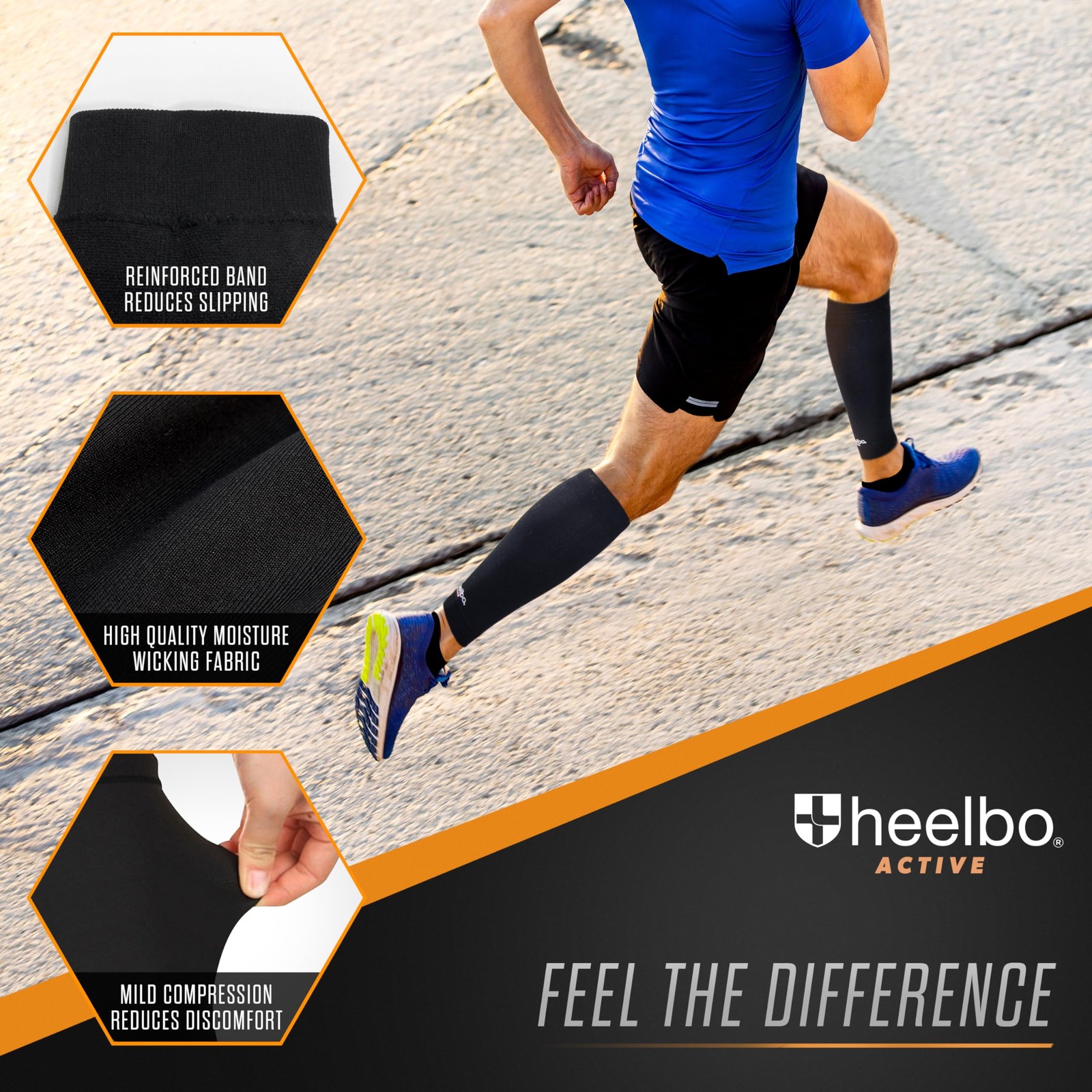 Copper Infused Calf Compression Sleeves Support Muscle Recovery & Blood Circu