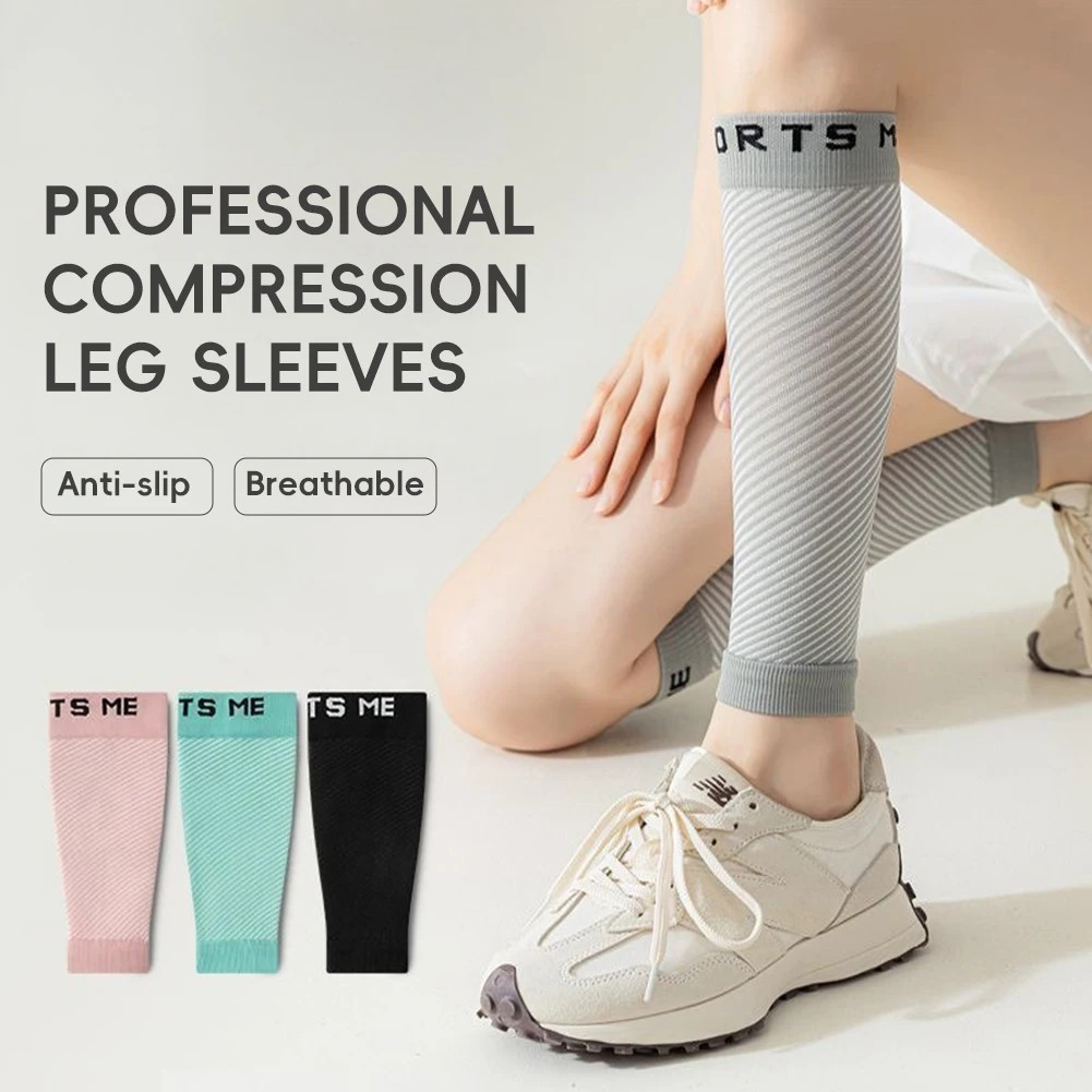 1Pair Calf Compression Sleeve, Shin Splint Brace Support Varicose Vein Treatment