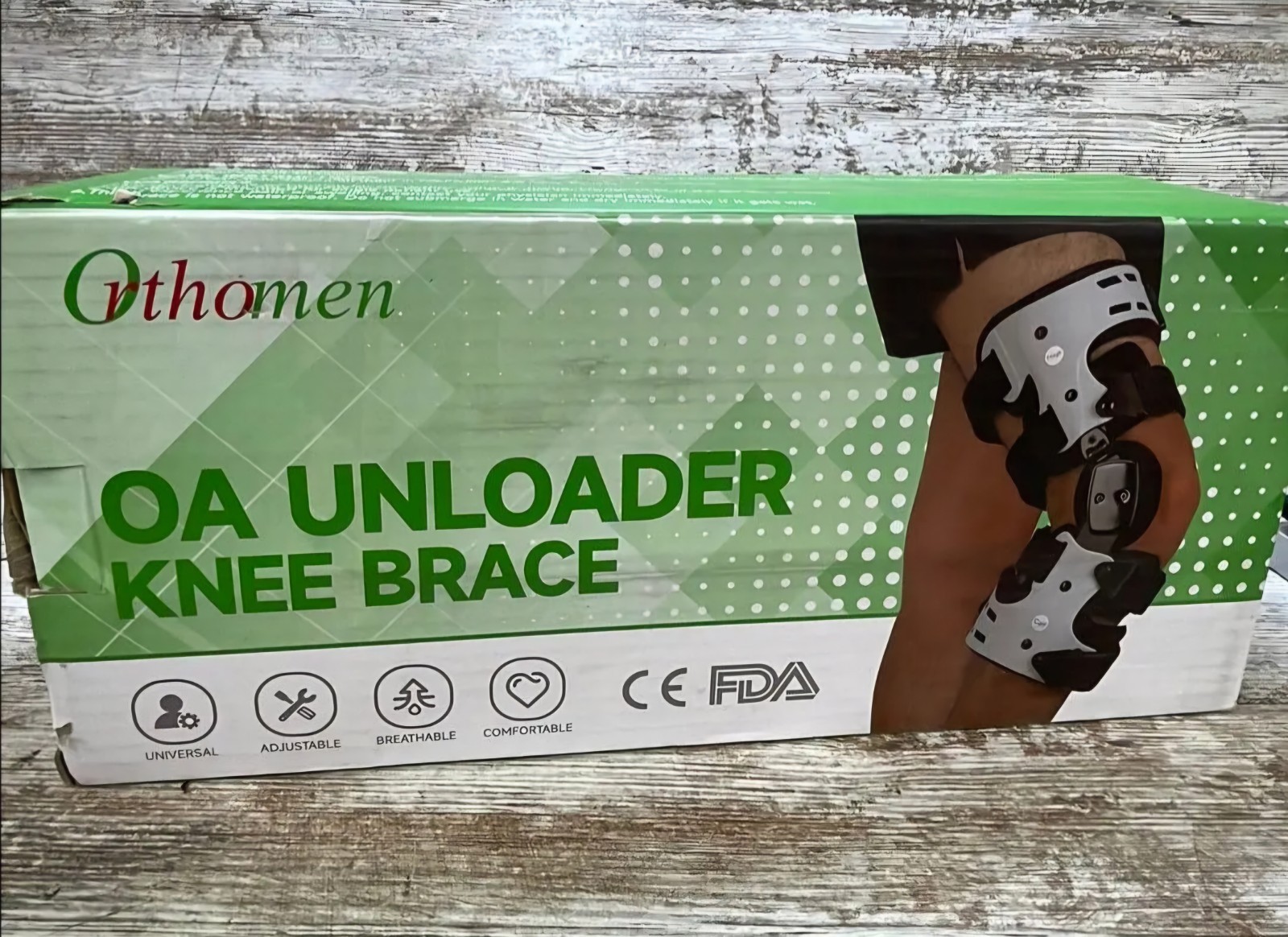 Orthomen Unloader Left Knee Brace for Medial Knee Pain, Osteoarthritis, Premium