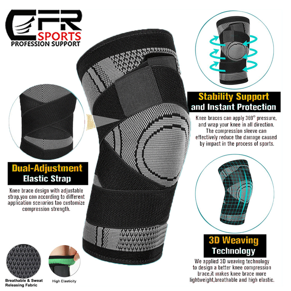 Copper Knee Sleeve Compression Brace Patella Support Stabilizer Sports Gym Joint