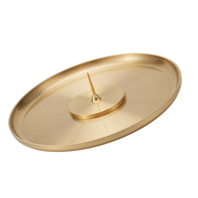 Brass Round Incenses Burners Stand and Moxibustion Sticks for Inspireds Home
