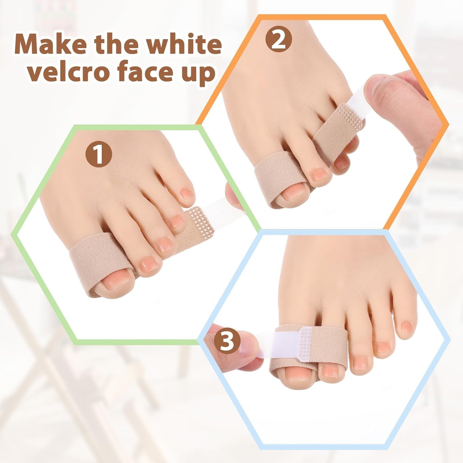 Broken Toe Wraps for Your Big Toes, 8 Pcs/Pack, Fabric Toe Splint Toe Cus